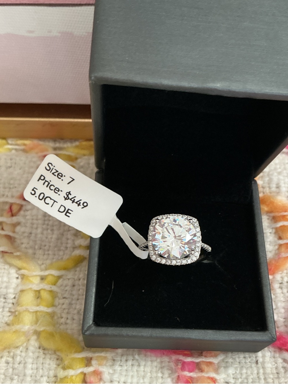 NWT STERLING SILVER MOISSENITE RING